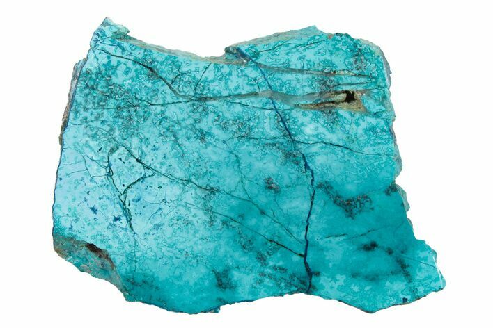 Colorful Chrysocolla and Shattuckite Slab - Mexico #240600